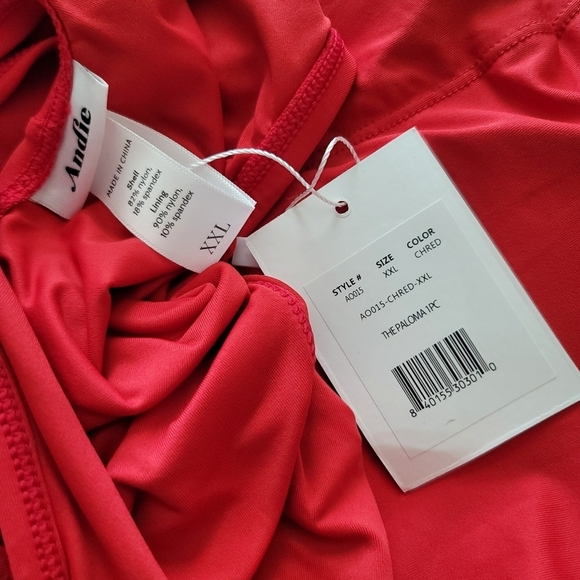 NWT Andie Swim The Paloma One Piece Cherry Red Size XXL - Picture 5 of 5